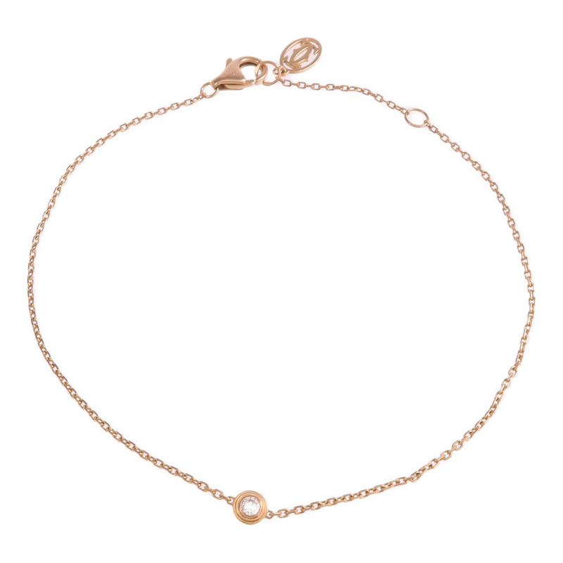 CARTIER 18K玫瑰金d'Amour Bracelet鑽石手鏈-3