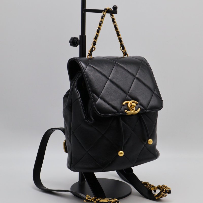 CHANEL 24S字母鍊後背包 - 黑金-2