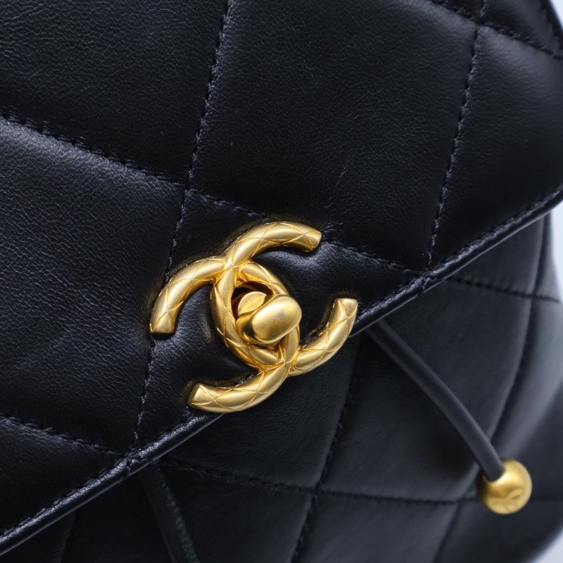 CHANEL 24S字母鍊後背包 - 黑金-14