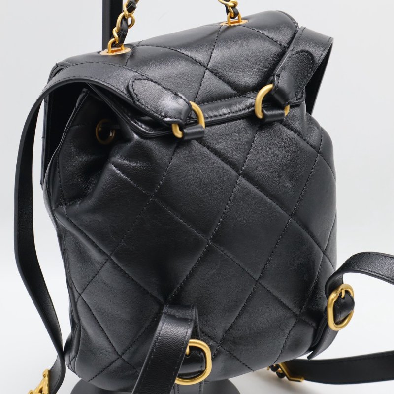 CHANEL 24S字母鍊後背包 - 黑金-17