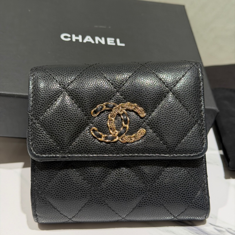 🥨Chanel 19三折短夾/實拍🥨-0