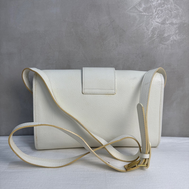 SAINT LAURENT 白色復古經典款肩背包-3