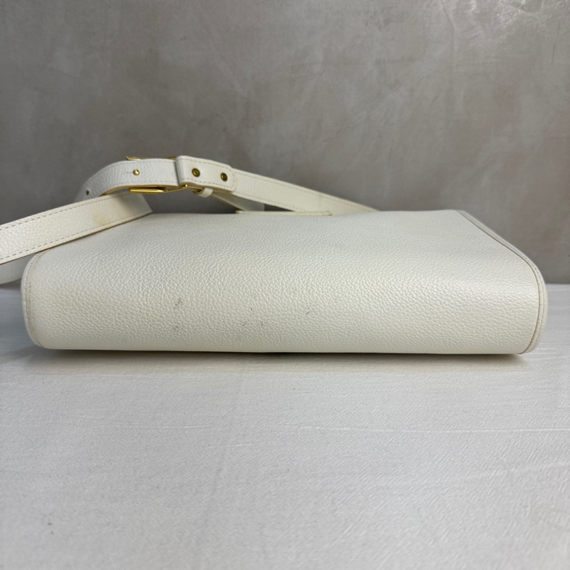 SAINT LAURENT 白色復古經典款肩背包-5