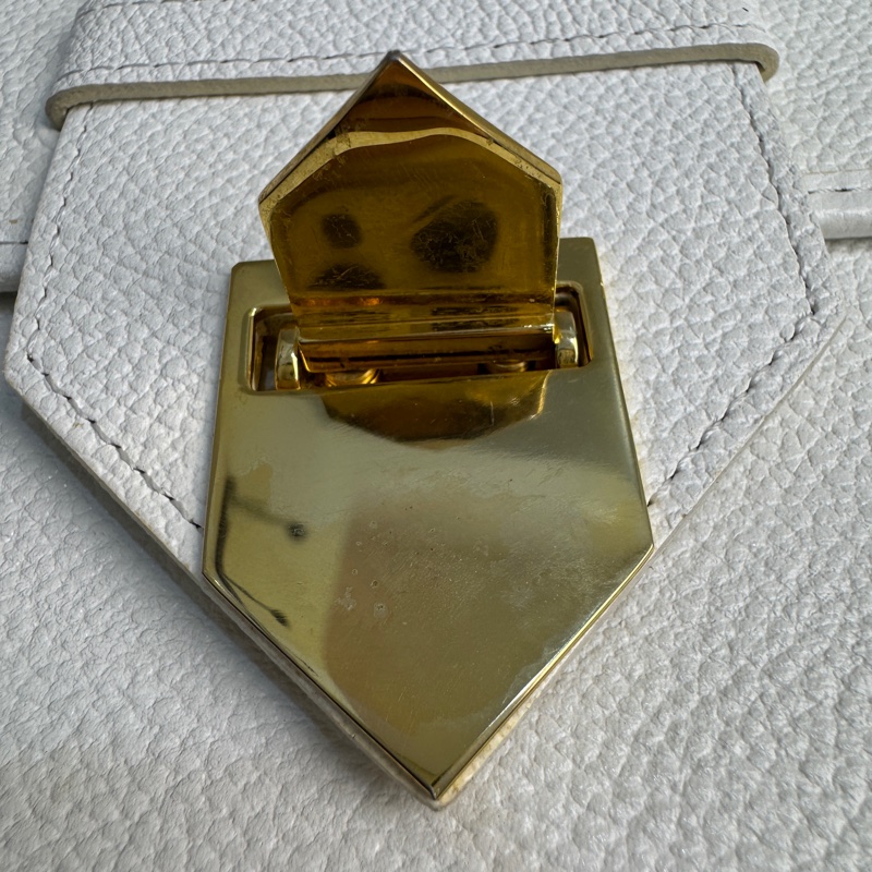 SAINT LAURENT 白色復古經典款肩背包-8