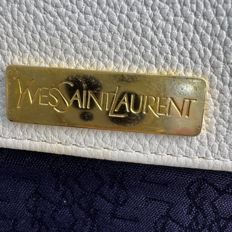 SAINT LAURENT 白色復古經典款肩背包-24