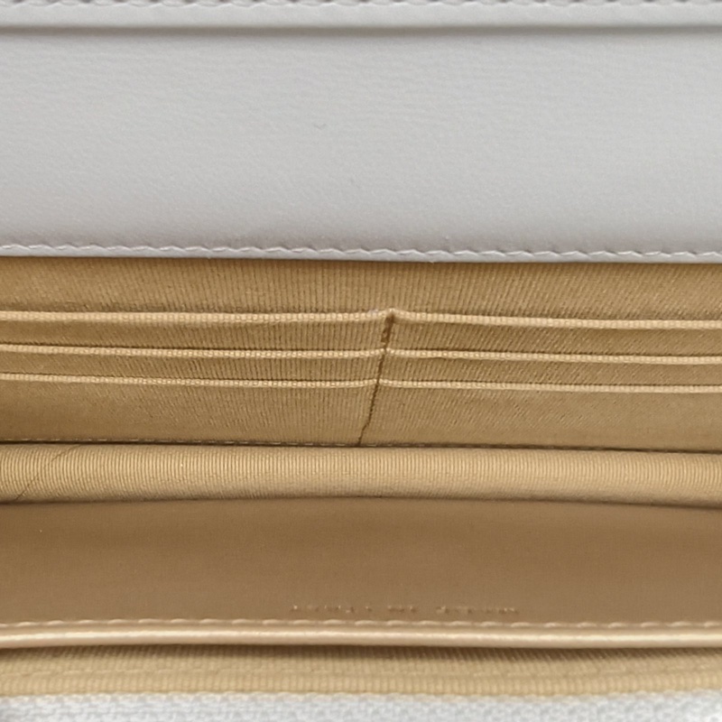 CHANEL CFWOC19cm霧霾藍羊皮晶片開金扣金球肩背包-5