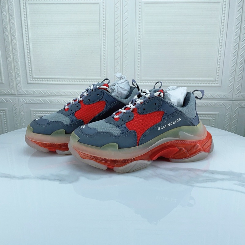 BALENCIAGA/巴黎世家 triple s 灰色紅色拼色 39碼 ，附件，塵袋 備用鞋带-2