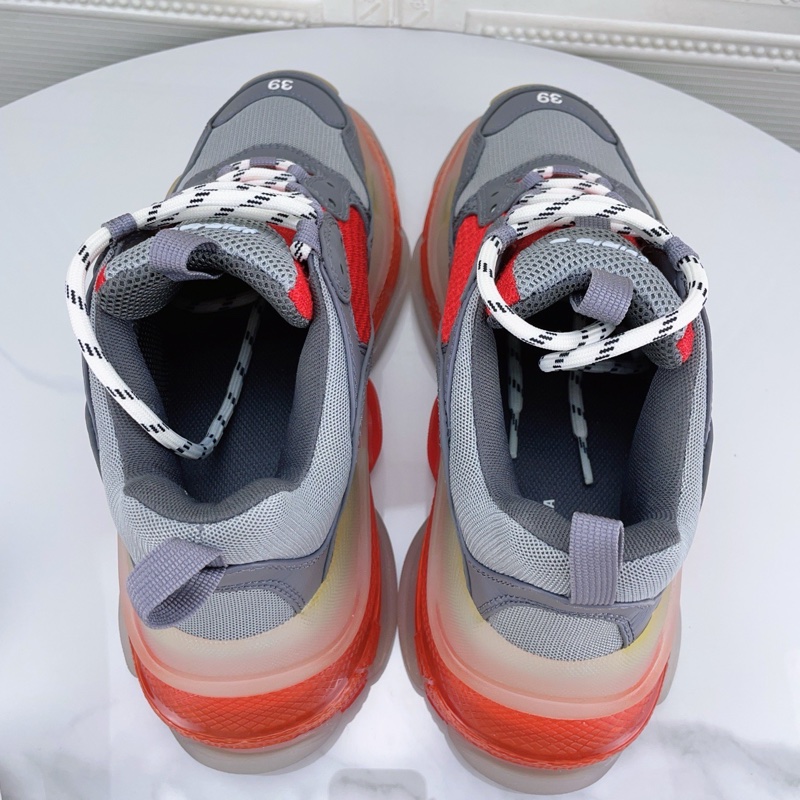 BALENCIAGA/巴黎世家 triple s 灰色紅色拼色 39碼 ，附件，塵袋 備用鞋带-5