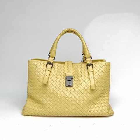 BOTTEGA VENETA ROMA羅馬包中號38黃色牛皮肩背包
