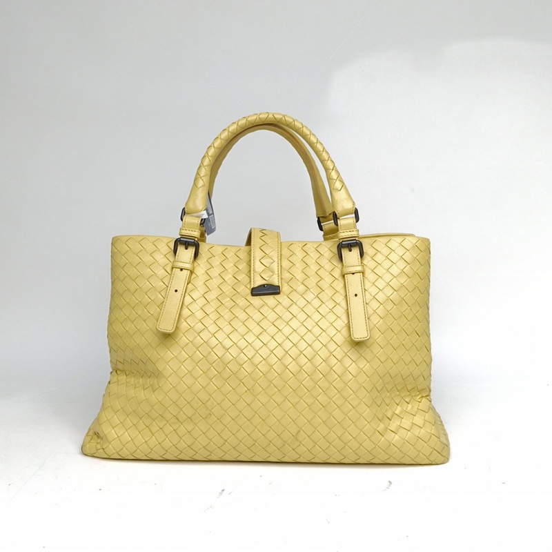 BOTTEGA VENETA ROMA羅馬包中號38黃色牛皮肩背包-2