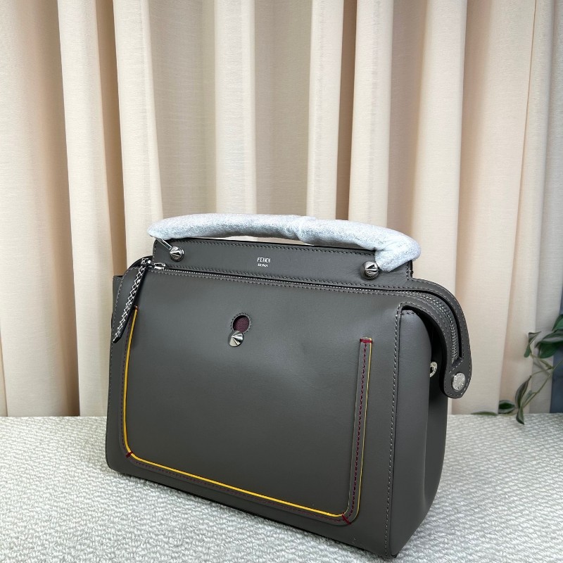 FENDI芬迪DOTCOM系列牛皮手提包 蛇皮肩帶 可單肩可斜挎可手提 容量大 日常通勤很合適-1