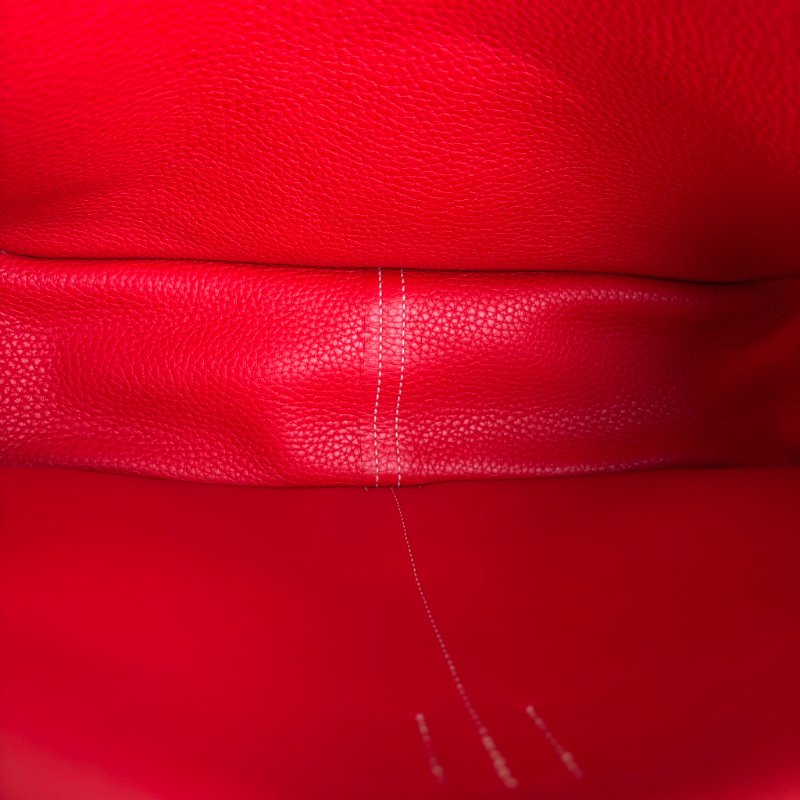 C刻:: HALZAN 31 ::HERMES 愛馬仕:: 紅色銀釦斜背包 肩背包 手提包-11