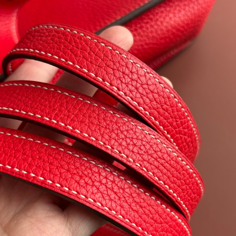 C刻:: HALZAN 31 ::HERMES 愛馬仕:: 紅色銀釦斜背包 肩背包 手提包-25