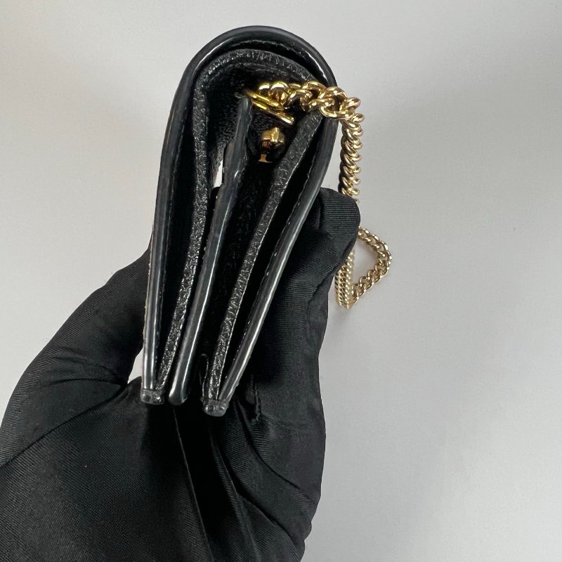 GUCCI 570660 黑ZUMI 金鍊小廢包-2