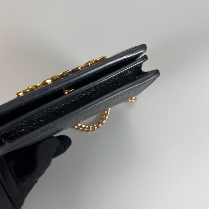 GUCCI 570660 黑ZUMI 金鍊小廢包-4