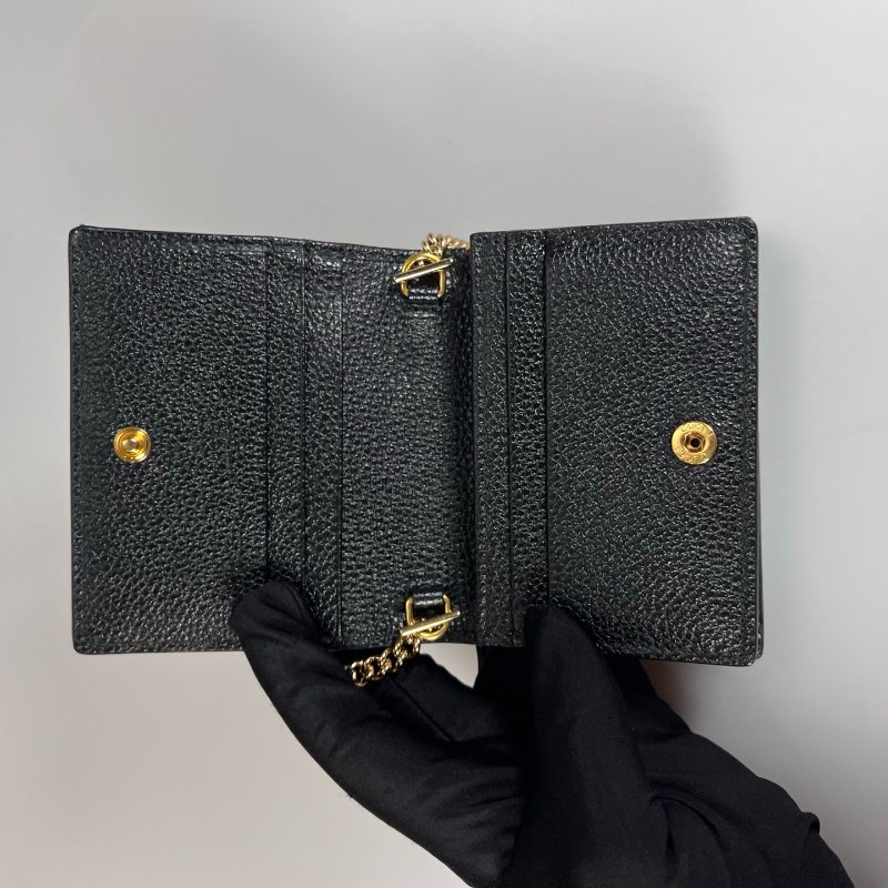 GUCCI 570660 黑ZUMI 金鍊小廢包-5