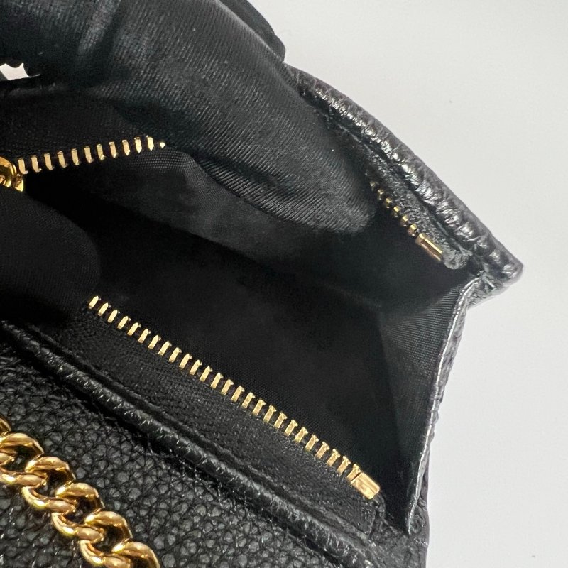 GUCCI 570660 黑ZUMI 金鍊小廢包-7