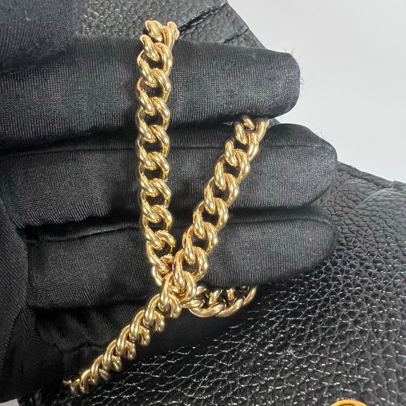 GUCCI 570660 黑ZUMI 金鍊小廢包-8