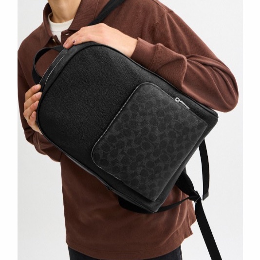 Coach 男士 Wade 帆布雙肩包均碼碼29cm*13.5cm*39cm-0