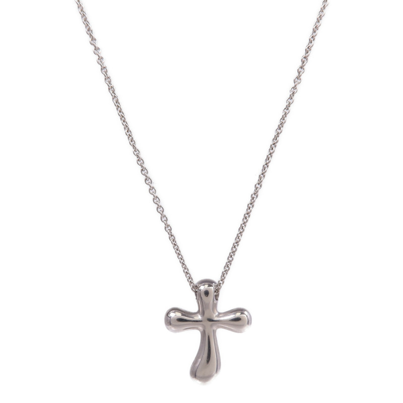 TIFFANY&CO PT950鉑金Elsa Peretti Cross Diamond鑽石項鍊-1
