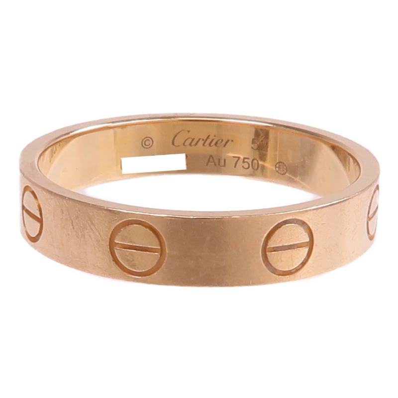 CARTIER 18K玫瑰金Mini Love Ring戒指Cartier#52/US#6-1