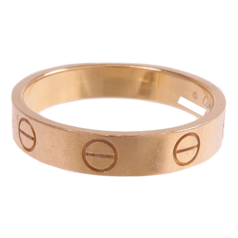 CARTIER 18K玫瑰金Mini Love Ring戒指Cartier#52/US#6-2