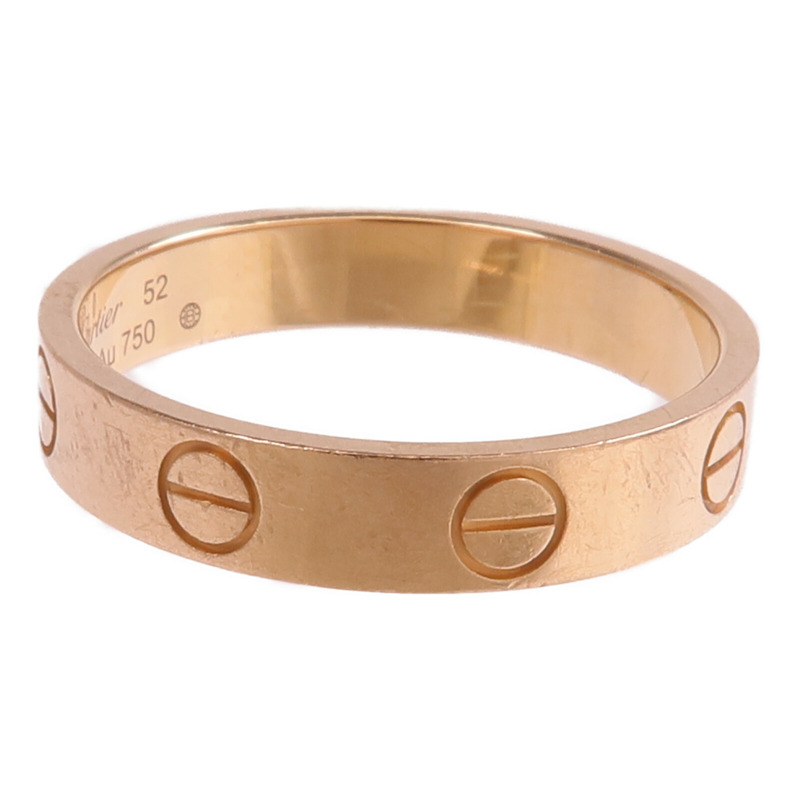CARTIER 18K玫瑰金Mini Love Ring戒指Cartier#52/US#6-3