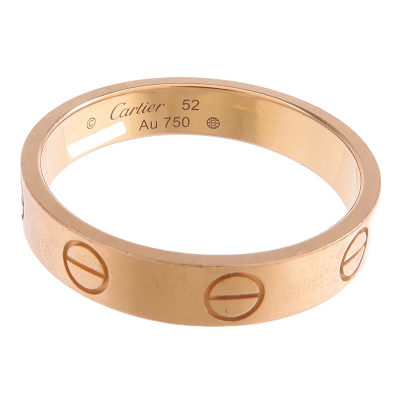 CARTIER 18K玫瑰金Mini Love Ring戒指Cartier#52/US#6-4