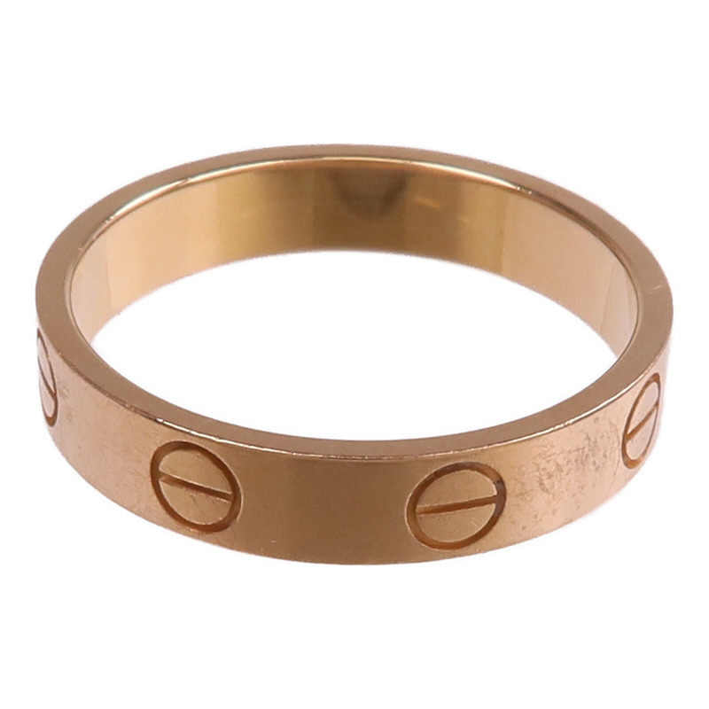 CARTIER 18K玫瑰金Mini Love Ring戒指Cartier#52/US#6-5