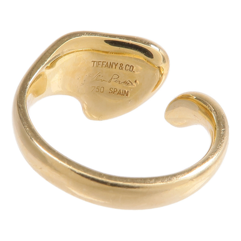 TIFFANY&CO 18K黃金Open Heart Ring戒指US#5-4