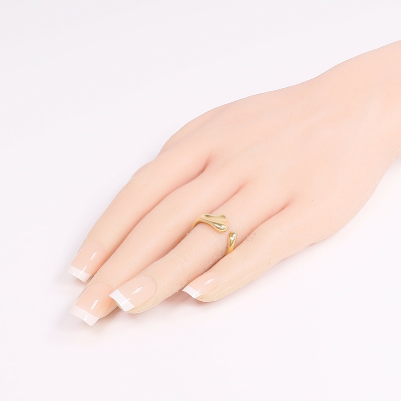 TIFFANY&CO 18K黃金Open Heart Ring戒指US#5-7