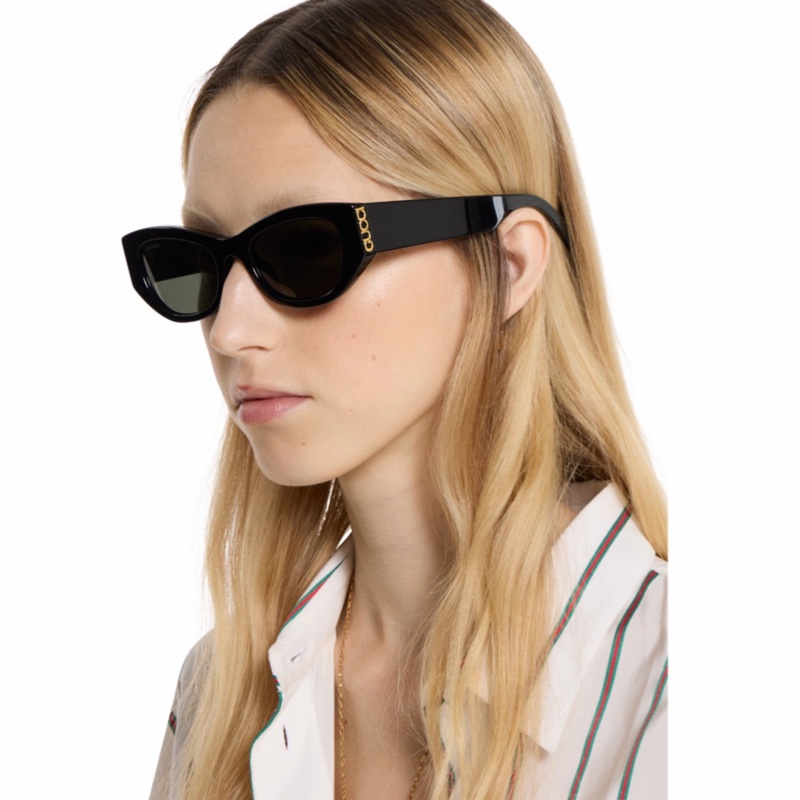 Gucci 女士 矩形太陽鏡均碼碼橋寬: 2cm; 鏡腿長: 14.5cm-2