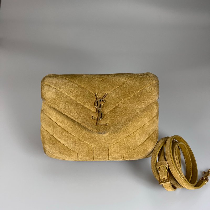 YSL 678401 黃麂皮LOULOU TOY 肩背包-0