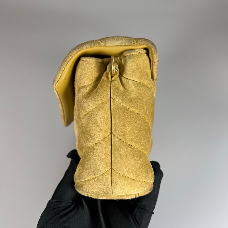 YSL 678401 黃麂皮LOULOU TOY 肩背包-2