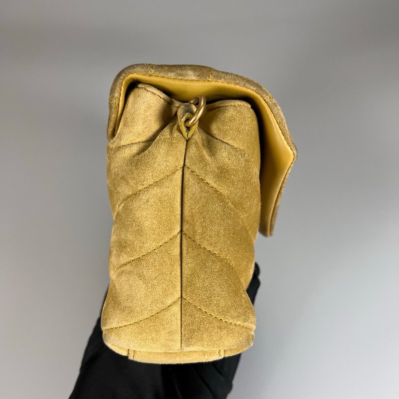 YSL 678401 黃麂皮LOULOU TOY 肩背包-3