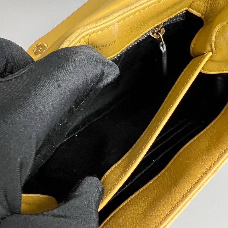 YSL 678401 黃麂皮LOULOU TOY 肩背包-7