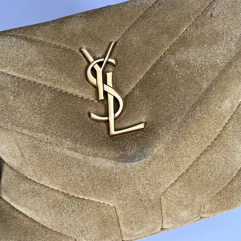 YSL 678401 黃麂皮LOULOU TOY 肩背包-9