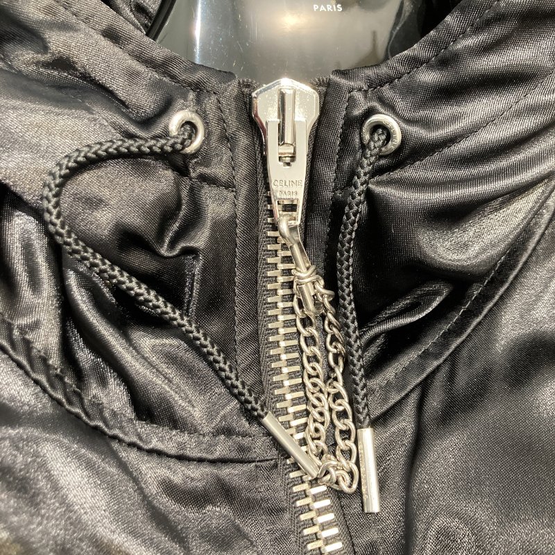 CELINE 思琳 BOMBER CELINE 尼龍飛行夾克 黑色 SIZE 52-3