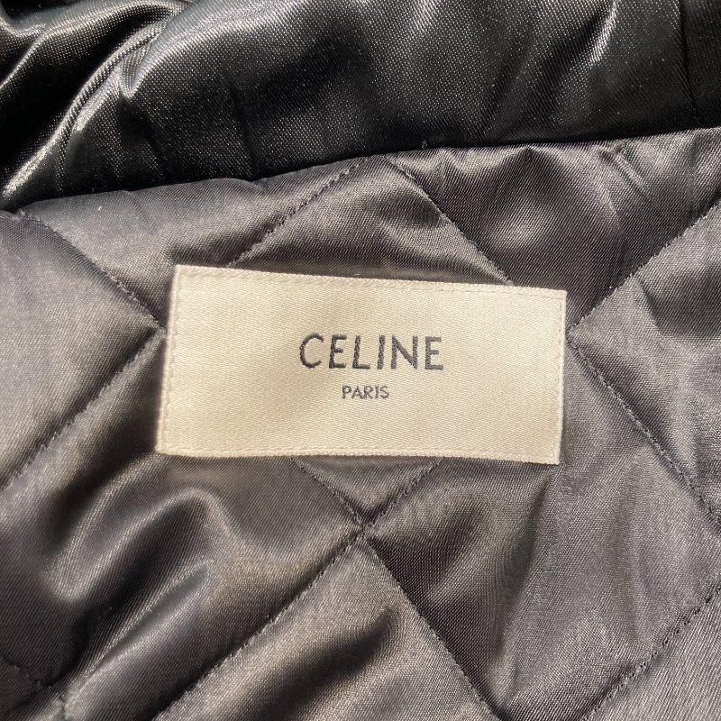 CELINE 思琳 BOMBER CELINE 尼龍飛行夾克 黑色 SIZE 52-6