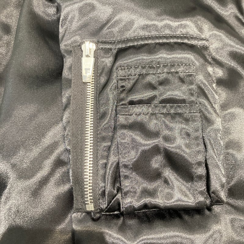 CELINE 思琳 BOMBER CELINE 尼龍飛行夾克 黑色 SIZE 52-8