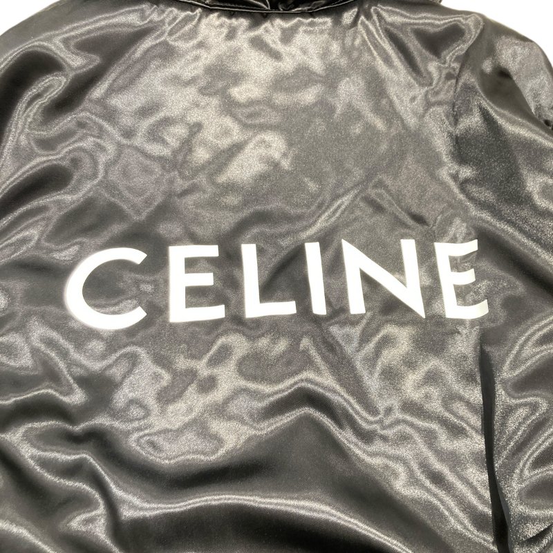 CELINE 思琳 BOMBER CELINE 尼龍飛行夾克 黑色 SIZE 52-9