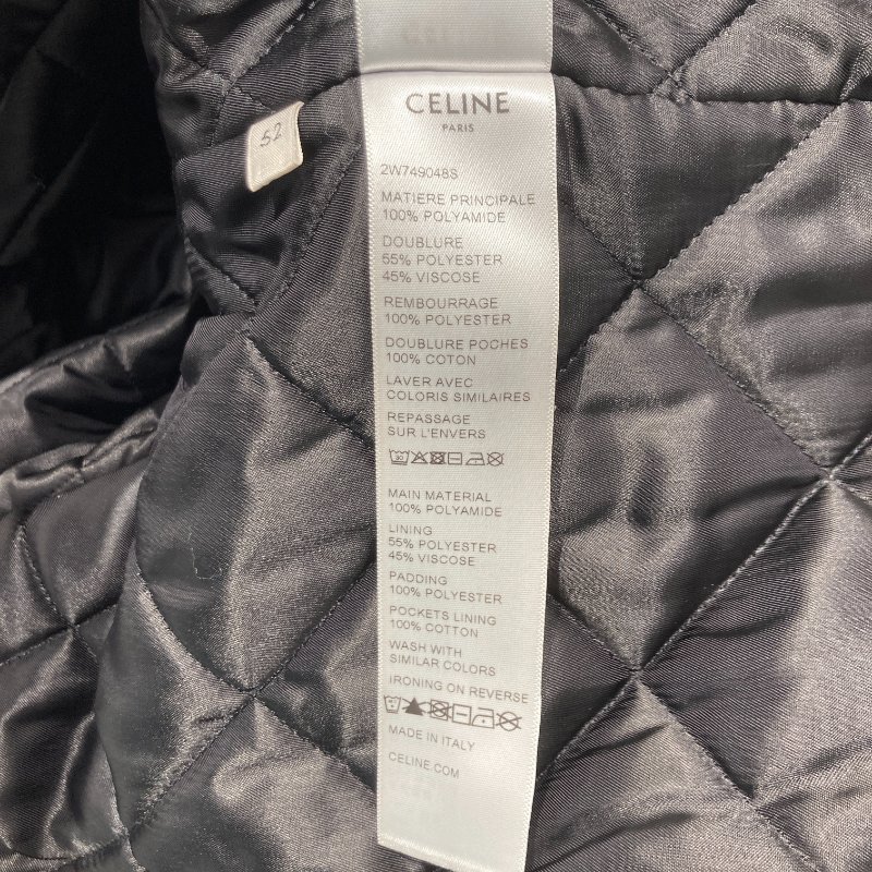 CELINE 思琳 BOMBER CELINE 尼龍飛行夾克 黑色 SIZE 52-11
