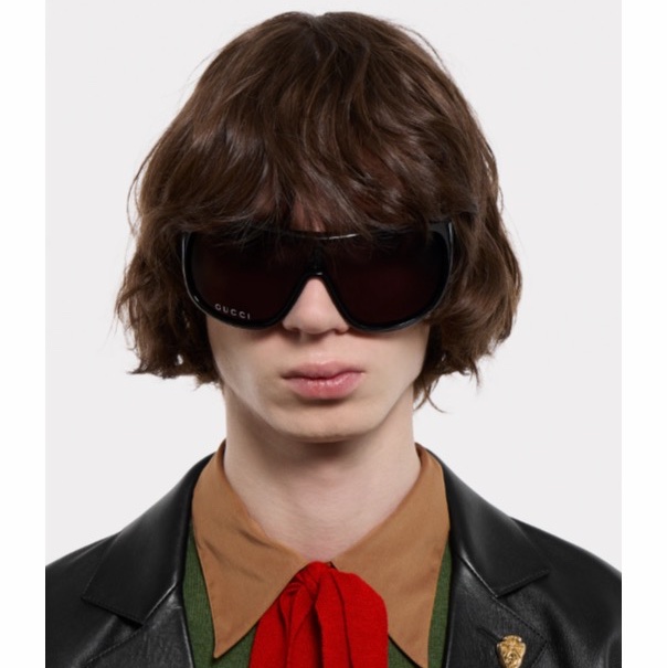 Gucci 男士 面罩框太陽鏡均碼碼橋寬: 1cm; 鏡腿長: 12cm-3