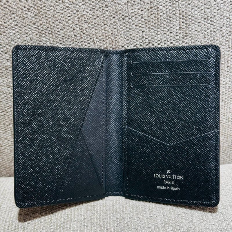 Louis Vuitton 黑 棋盤格 對折卡片夾-2