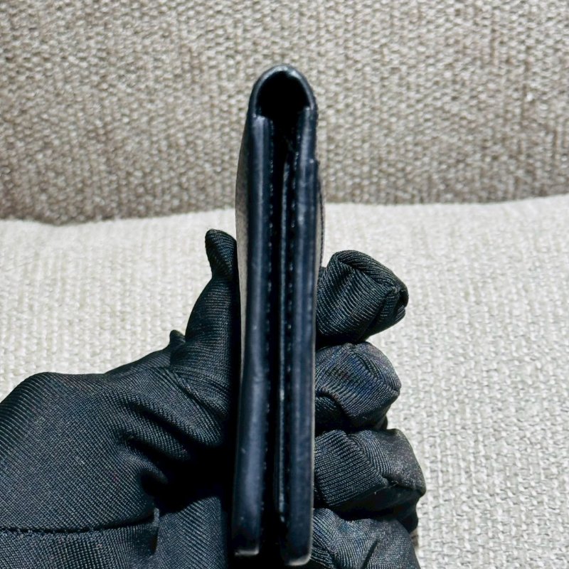 Louis Vuitton 黑 棋盤格 對折卡片夾-5