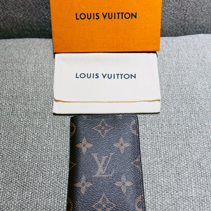 Louis Vuitton  經典老花 對折卡片夾-0