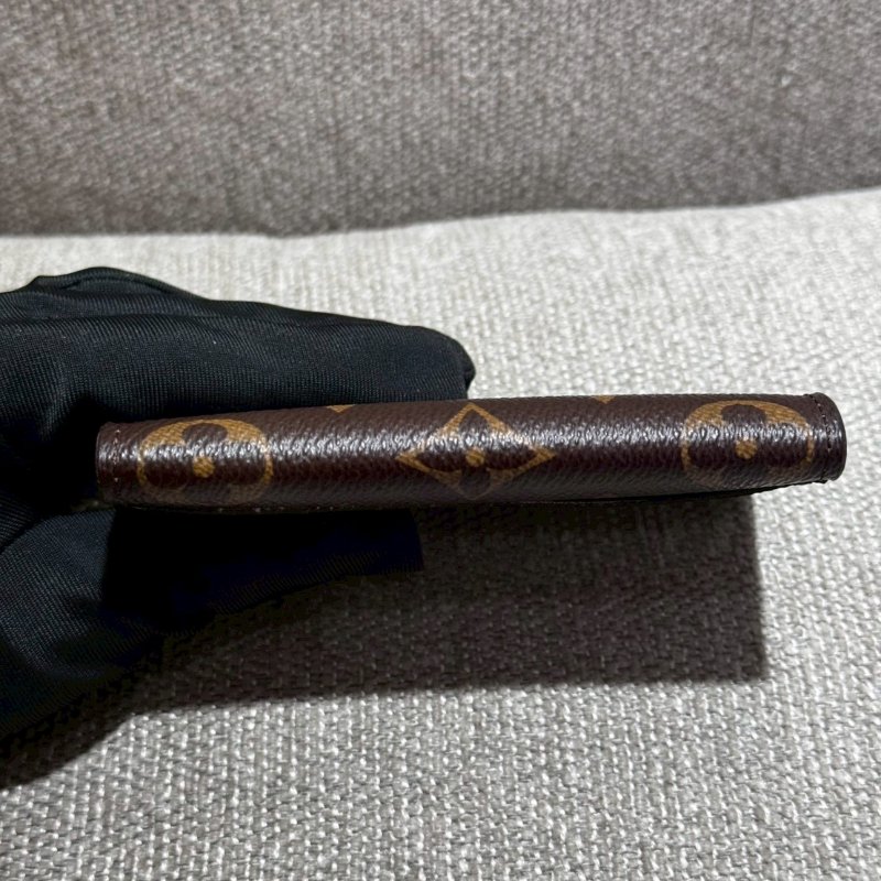 Louis Vuitton  經典老花 對折卡片夾-3