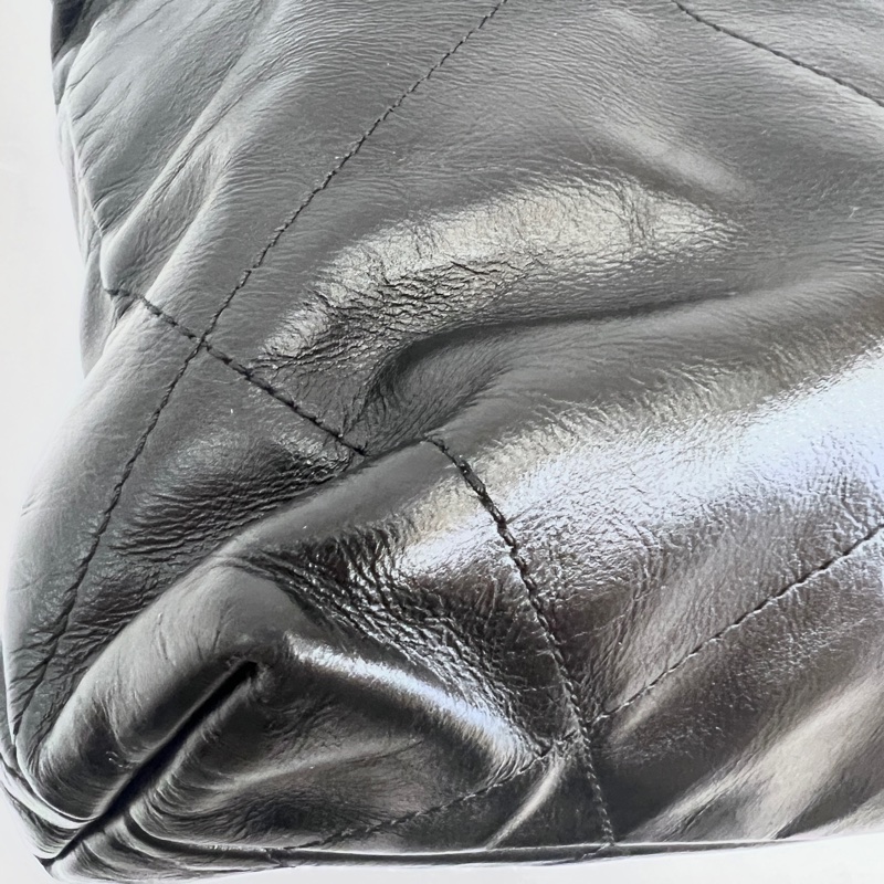 Chanel黑牛皮銀釦22小號肩背包As3260-6