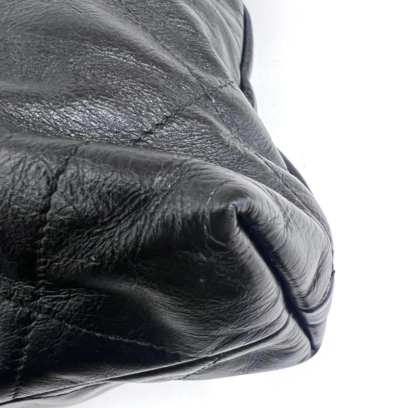 Chanel黑牛皮銀釦22小號肩背包As3260-7