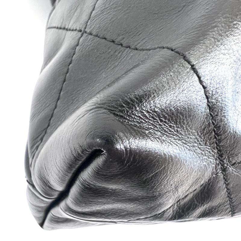 Chanel黑牛皮銀釦22小號肩背包As3260-8